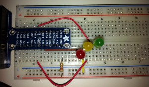 Montage feu tricolore